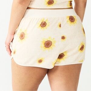 SO- Terry Sunflower Print Lounge Shorts size Large